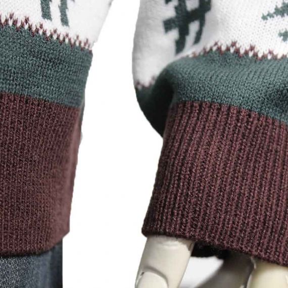 Suéter más feo para hombre de punto jacquard completo de algodón puro