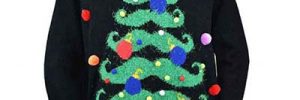 Santa Beard Led Light Up Christmas Sweater In Acrylic With 10 Lights