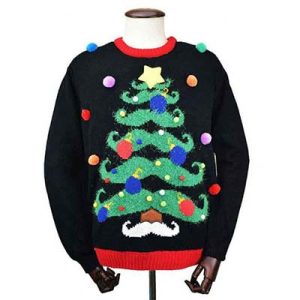 Santa Beard Led Light Up Christmas Sweater In Acrylic With 10 Lights