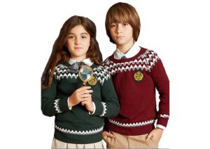 Spring Autumn O – Neck Breathable Jacquard School Uniform Sweaters