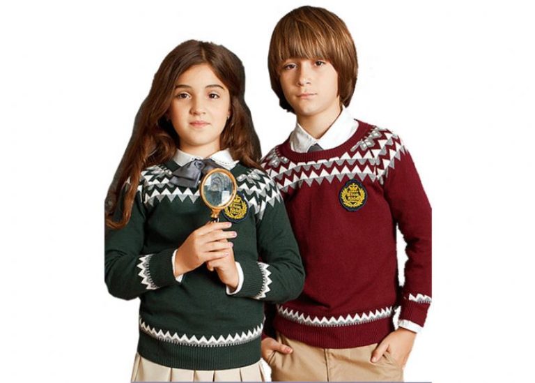 Spring Autumn O – Neck Breathable Jacquard School Uniform Sweaters
