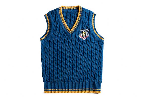 Diseño antiarrugas suave del chaleco del uniforme de la escuela secundaria para los niños y las muchachas