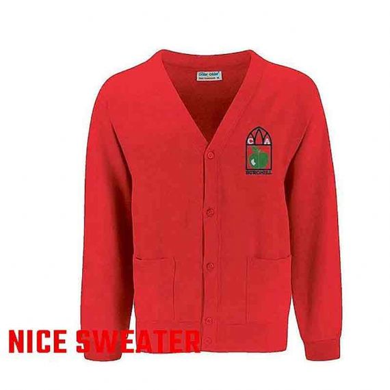 Manga del OEM Suéteres del uniforme escolar Cardigan Sólido Raglán liso del ajuste de la costilla