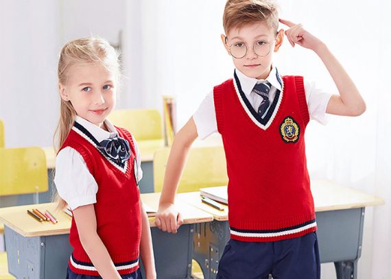 Diseño unisex sin mangas de los uniformes escolares del chaleco del suéter con la imagen primaria