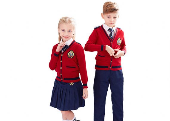 Suéteres hechos punto algodón del uniforme escolar del calibre 12GG para los estudiantes primarios