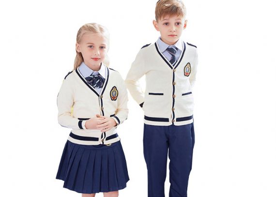 Suéteres hechos punto algodón del uniforme escolar del calibre 12GG para los estudiantes primarios