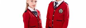 Gauge 12GG Cotton Knitted School Uniform Sweaters For Primary Students