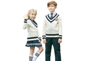 Anti-Pilling Black And Blue School Uniform Set