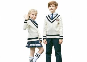 Anti-Pilling Black And Blue School Uniform Set