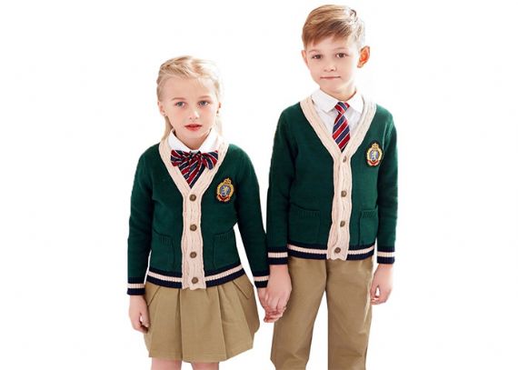 Suéteres del uniforme escolar del color rojo, encogimiento anti del suéter de la escuela de los muchachos