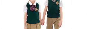 V Neck 12GG Knitted Soft Girl And Boy School Uniform Sweater Vest For Spring And Autumn