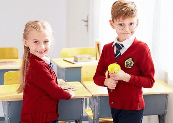 Suéteres de uniforme escolar de grado A unisex transpirables de punto puro por computadora