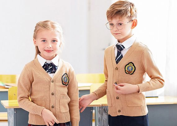 Suéteres de uniforme escolar de grado A unisex transpirables de punto puro por computadora