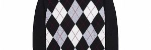 Cotton British Checked School Uniform Sweater