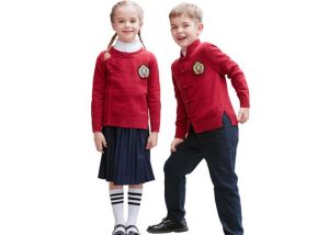 Custom Made Chinese Style School Cardigan Sweaters For Kids And Youth