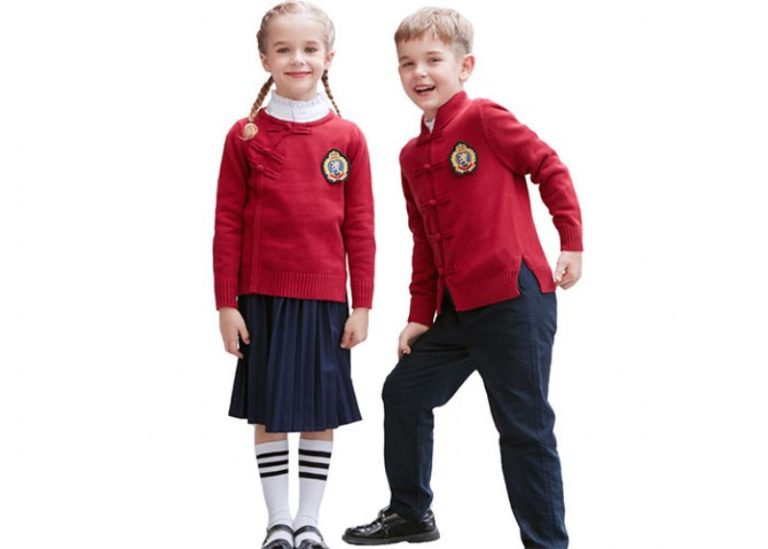 Custom Made Chinese Style School Cardigan Sweaters For Kids And Youth