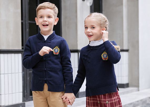 Suéteres de la rebeca de la escuela del estilo chino por encargo para los niños y la juventud