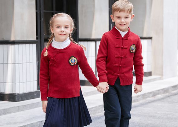Suéteres de la rebeca de la escuela del estilo chino por encargo para los niños y la juventud
