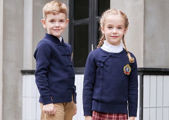 Suéteres de la rebeca de la escuela del estilo chino por encargo para los niños y la juventud