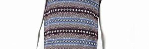 V Neck Design Fall Mens Cable Knit Sweater Sleeveless Vest In Jacquard Pattern