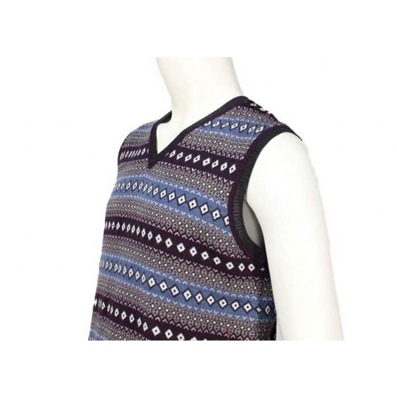Chaleco sin mangas del suéter del tejido de cable para hombre de la caída del diseño del cuello en V en el modelo del