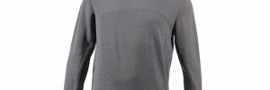 Long Sleeve Grey Color Mens Knit Sweater False Two Button Up On Shoulder