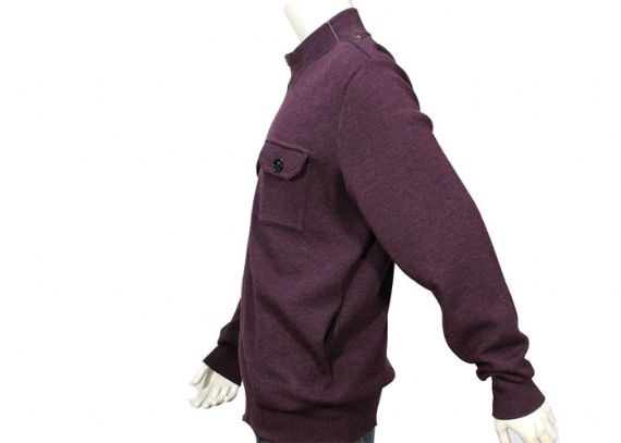Cuello alto de punto Dos bolsillos Cárdigan para hombre Suéteres Cremallera completa para invierno otoño