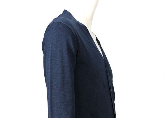 Suéter de punto para hombre con cuello en V, botón, cárdigan, azul marino, acrílico, para hombre, jersey de punto con