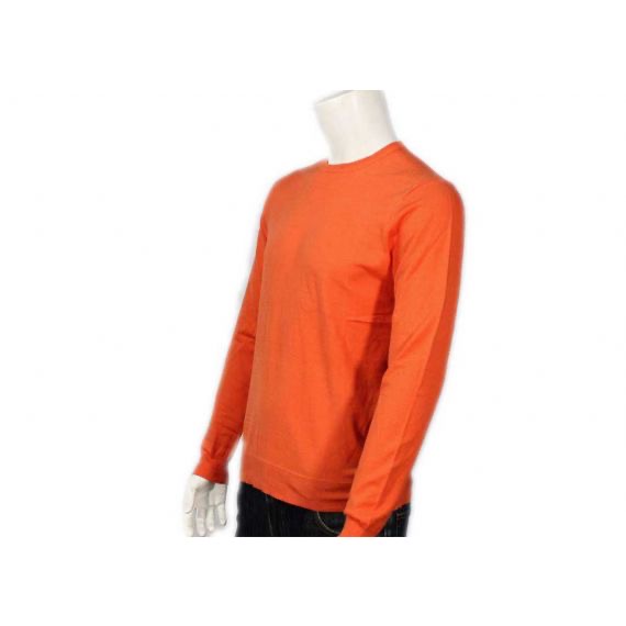 Algodón y Spandex hechos punto llano del suéter del jersey para hombre anaranjado para el otoño