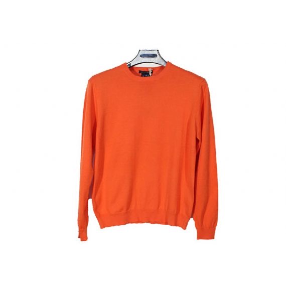 Algodón y Spandex hechos punto llano del suéter del jersey para hombre anaranjado para el otoño