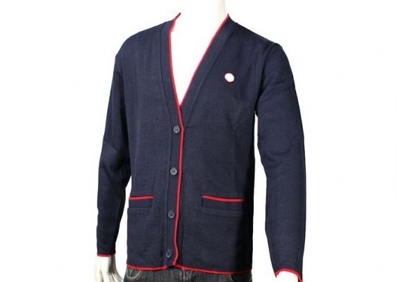 Cardigans de punto azul marino para hombre con botón, géneros de punto de primavera de manga larga