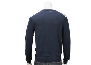 V Neck Argyle Pattern Mens Knit Sweater Fall And Winter Designer M L XL XXL