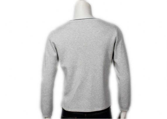 Suéteres de algodón para hombre de manga larga con estilo con cuello en V Jersey de punto con aguja completa