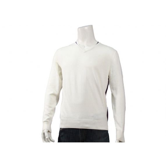 Suéter de punto para hombre de color blanco Caídas y jerséis de punto de algodón puro de invierno