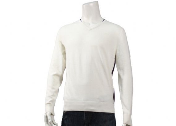Suéter de punto para hombre de color blanco Caídas y jerséis de punto de algodón puro de invierno