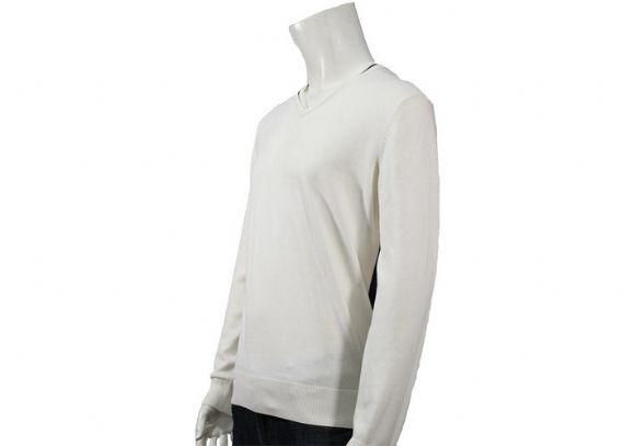 Suéter de punto para hombre de color blanco Caídas y jerséis de punto de algodón puro de invierno