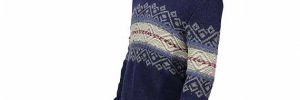 Jacquard Mens Knit Sweater Woolen Navy O Neck Rib Sleeve Pullover Sweater