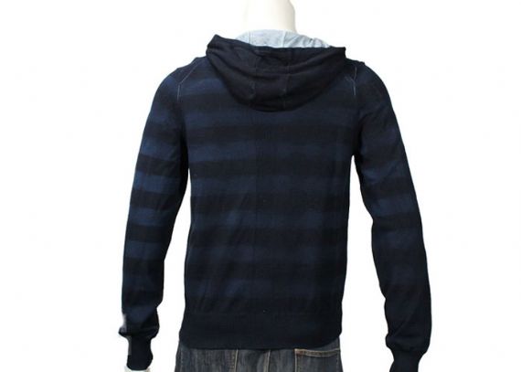 Modelo para hombre de encargo de la raya de la sudadera con capucha del suéter del cable de la cremallera completa del