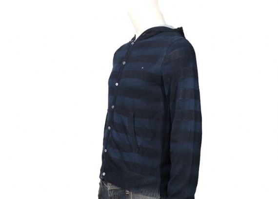 Modelo para hombre de encargo de la raya de la sudadera con capucha del suéter del cable de la cremallera completa del