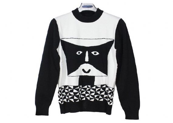 Jersey de rayas Suéter de punto para hombre moderno Algodón de invierno Manga larga Antiarrugas