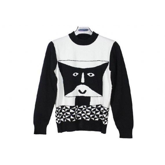 Jersey de rayas Suéter de punto para hombre moderno Algodón de invierno Manga larga Antiarrugas