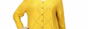 Cotton And Acrylic Button Spring Womens Knit Sweater, Soft Knit Cardigan
