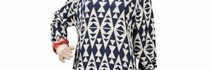 Autumn Winter Women ' S Jacquard Pullover Sweater In Knitted Diamond Design