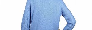 Light Blue Argyle Open Front Cardigan Zip Up Solid Color Sweater For Women