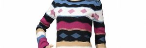 Dolman Sleeve Intasia Patterned Diamond Lattice Sweater Women Knitwear