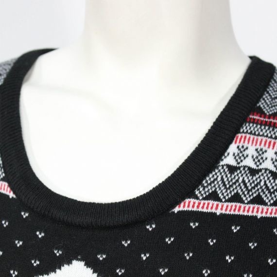 Custom Novelty Fireplace Knitted Xmas Sleeveless Vest