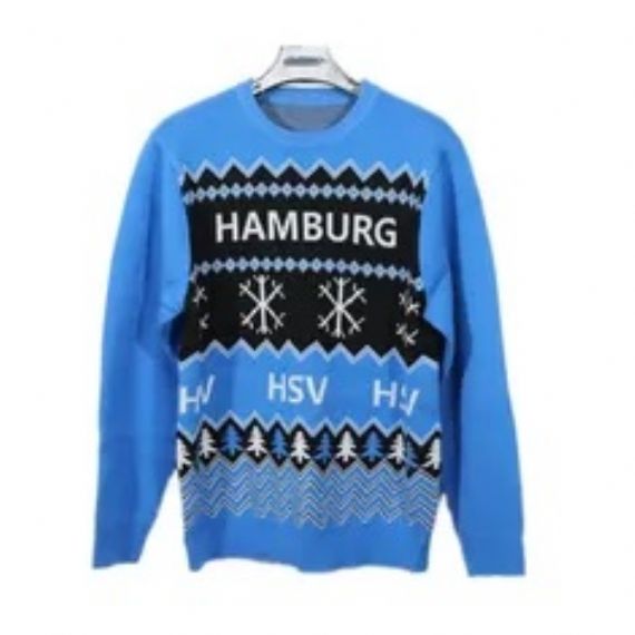 12gg Hamburg Jacquard Suéter navideño feo para hombre