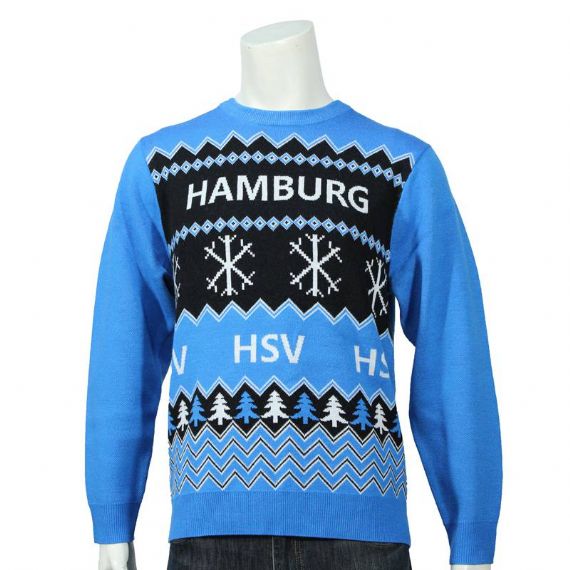 12gg Hamburg Jacquard Suéter navideño feo para hombre