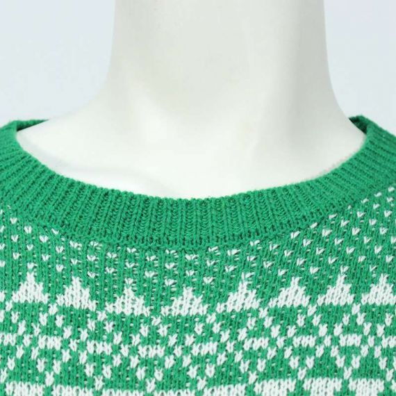 Suéter Masculino Inverno Algodão Verde Manga Longa Rena Feia Natal