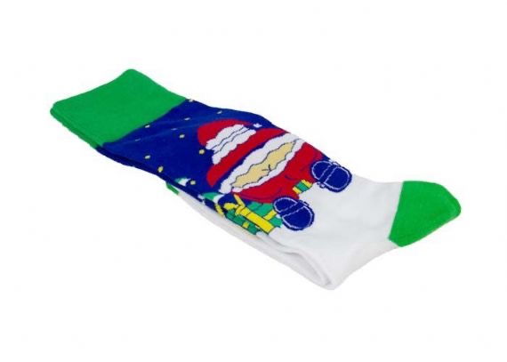 Calcetines de algodón personalizados divertidos de Navidad de Santa